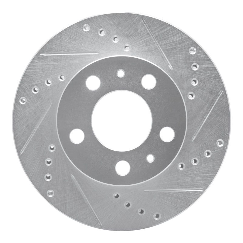 R1 Concepts R1 76-93 Volvo 242 Front Right Drilled & Slotted Silver Brake Rotor