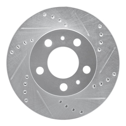 R1 Concepts R1 76-93 Volvo 242 Front Right Drilled & Slotted Silver Brake Rotor
