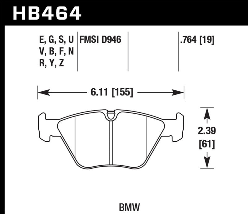 Hawk Performance Hawk BMW 330Ci/330i/330Xi/M3/X3/Z4 DTC-70 Front Race Pads