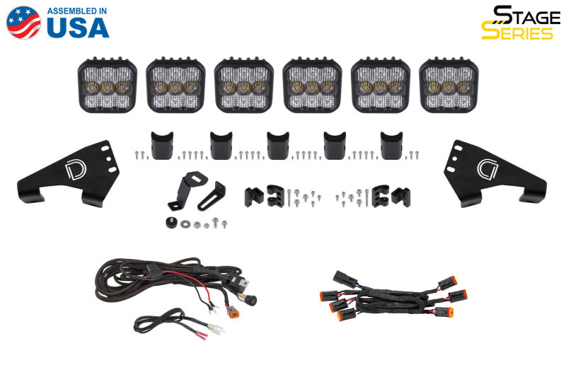 Diode Dynamics Stage Series Roof Bracket Kit for 2020-Present Polaris RZR