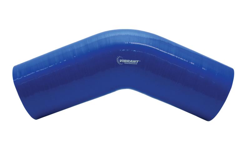 Vibrant 4 Ply Reinforced Silicone Elbow Connector - 2.75in I.D. - 45 deg. Elbow (BLACK)