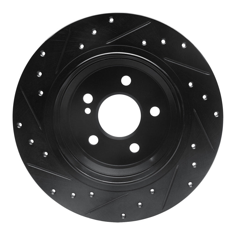 R1 Concepts R1 03-16 Mercedes-Benz E280 (Canada) Rear Right Drilled & Slotted Black Brake Rotor