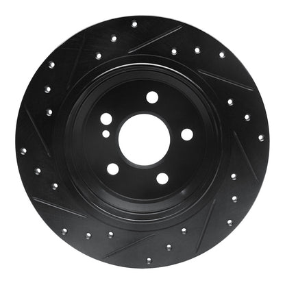 R1 Concepts R1 03-16 Mercedes-Benz E280 (Canada) Rear Right Drilled & Slotted Black Brake Rotor