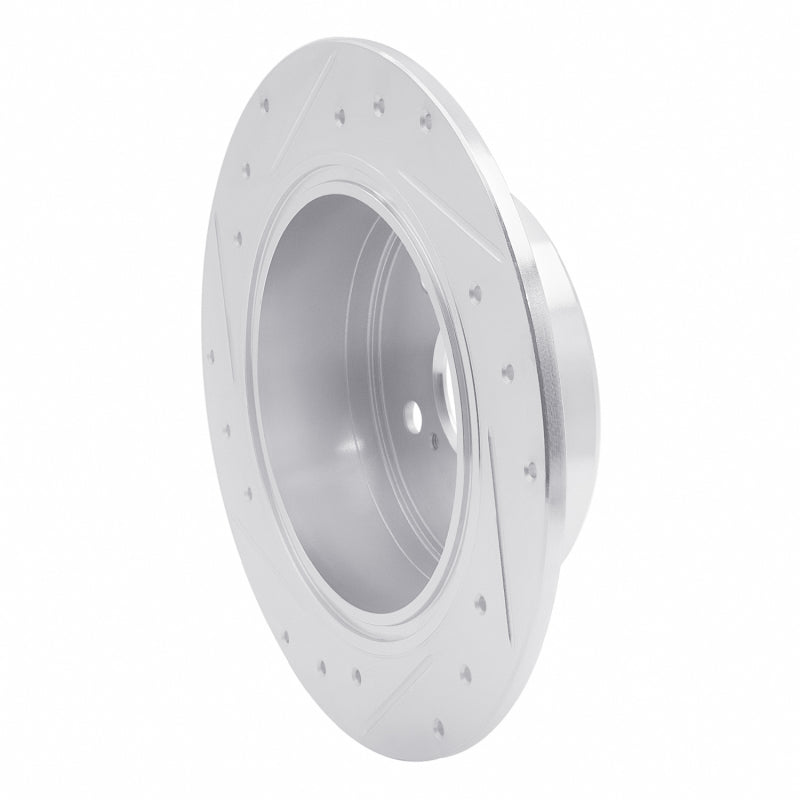 R1 Concepts R1 95-99 Toyota Avalon Rear Right Drilled & Slotted Silver Brake Rotor