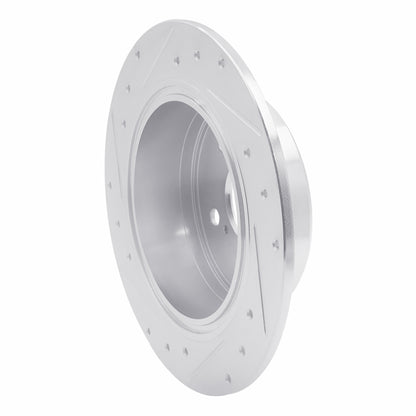 R1 Concepts R1 95-99 Toyota Avalon Rear Right Drilled & Slotted Silver Brake Rotor
