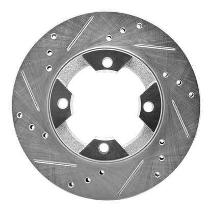 R1 Concepts R1 82-86 Nissan STANZA Front Left Drilled & Slotted Silver Brake Rotor