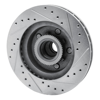 R1 Concepts R1 93-95 Chevrolet G10 Front Left Drilled & Slotted Silver Brake Rotor