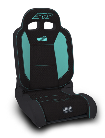 PRP Seats PRP EnduroDaily Reclining Suspension Seat - Black/Teal Tweed - Passenger