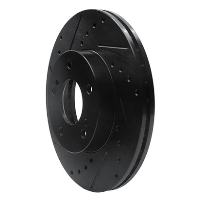 R1 Concepts R1 89-99 Infiniti I30 Front Left Drilled & Slotted Black Brake Rotor