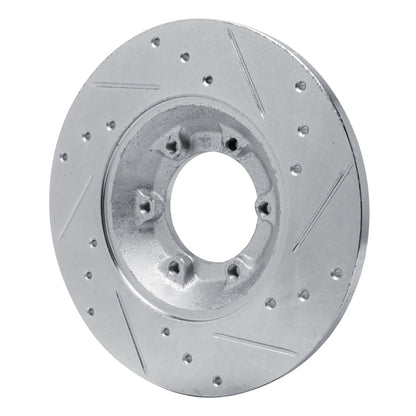 R1 Concepts R1 78-83 Chevrolet Luv Front Left Drilled & Slotted Silver Brake Rotor