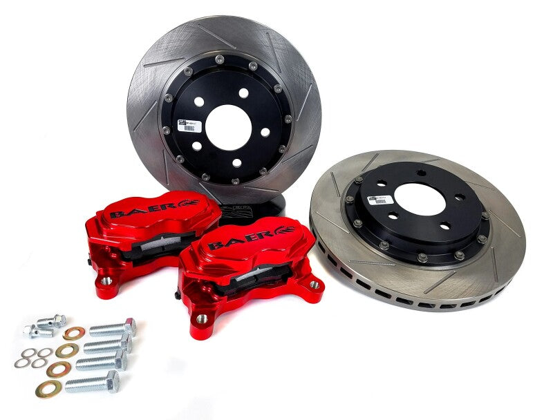 Baer Brakes 15-23 Ford Mustang 12in SS4+ Deep Stage 2.0 Rear Slot Brake Kit - Fire Red