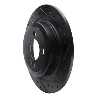 R1 Concepts R1 09-14 Mini Cooper (Excl Clubman) Rear Right Drilled & Slotted Black Brake Rotor