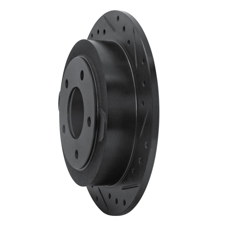 R1 Concepts R1 95-02 Mazda Millenia Rear Right Drilled & Slotted Black Brake Rotor