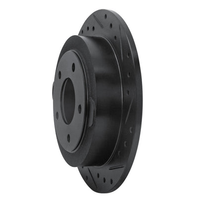 R1 Concepts R1 95-02 Mazda Millenia Rear Right Drilled & Slotted Black Brake Rotor