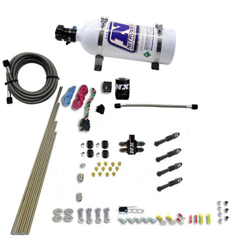 Nitrous Express Dry Direct Port Nitrous Kit 4 Cyl w/5lb Bottle