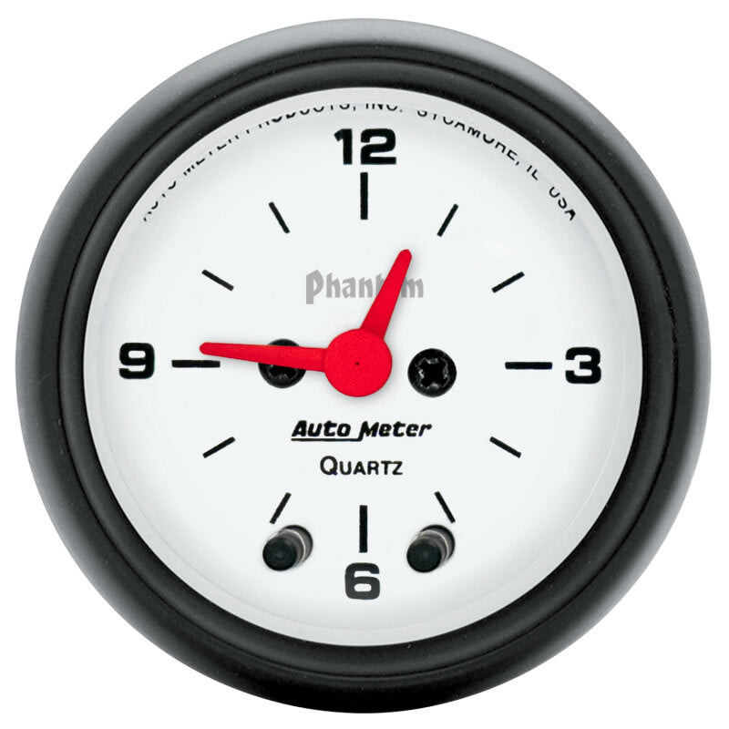 Autometer Phantom 52mm 12V Electronic Clock Gauge