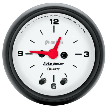 Autometer Phantom 52mm 12V Electronic Clock Gauge
