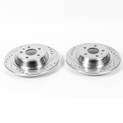 PowerStop Power Stop 13-19 Ford Fusion Rear Evolution Drilled & Slotted Rotors - Pair