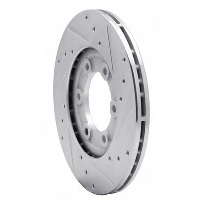 R1 Concepts R1 86-93 Mazda B2200 Front Left Drilled & Slotted Silver Brake Rotor