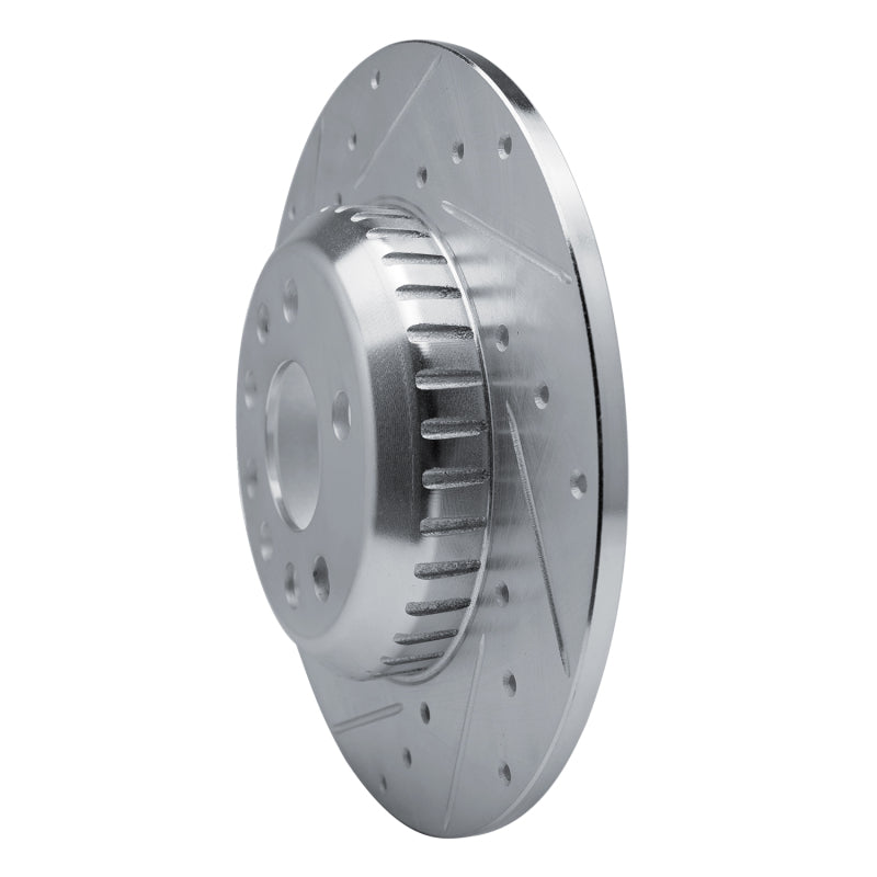 R1 Concepts R1 20-22 Jaguar E-Pace Rear Left Drilled & Slotted Silver Brake Rotor