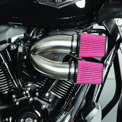 S&S Cycle 17-20 M8 Models Tuned Induction Air Cleaner Kit - Stainless Steel