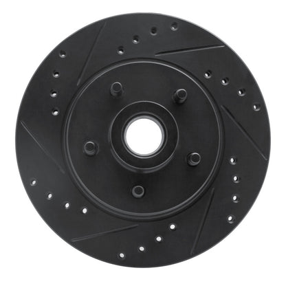 R1 Concepts R1 84-87 Lincoln CONTINENTAL Front Left Drilled & Slotted Black Brake Rotor