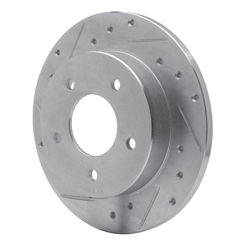 R1 Concepts R1 84-88 Pontiac 6000 Rear Left Drilled & Slotted Silver Brake Rotor