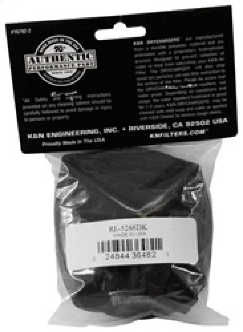K&N Engineering K&N Black Drycharger Rectangle Straight Air Filter Wrap - Black