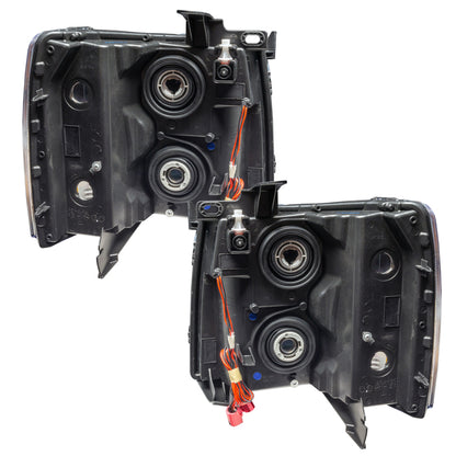 ORACLE Lighting Oracle 07-13 Chevy Silverado SMD HL - Blk - Round Style - ColorSHIFT w/ BC1 Controller