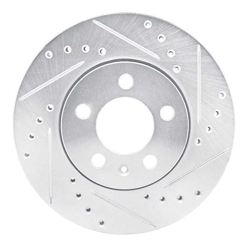 R1 Concepts R1 03-18 Volkswagen Polo (Mexico) Front Right Drilled & Slotted Silver Brake Rotor