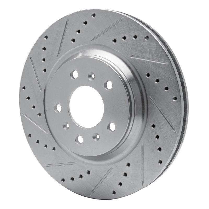 R1 Concepts R1 06-16 Buick Allure Front Left Drilled & Slotted Silver Brake Rotor