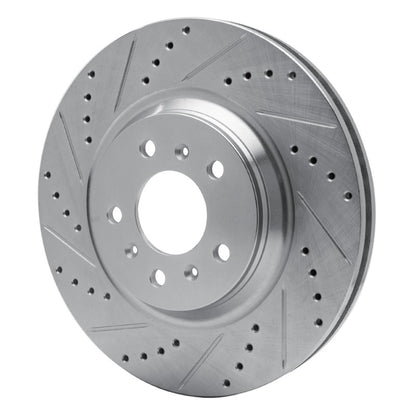 R1 Concepts R1 06-16 Buick Allure Front Left Drilled & Slotted Silver Brake Rotor