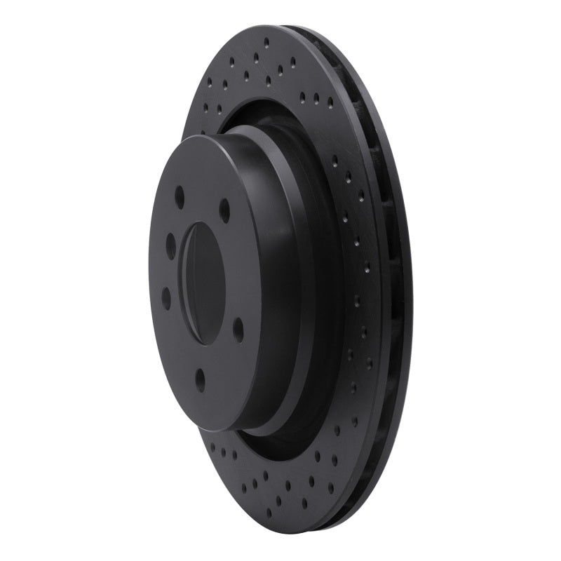 R1 Concepts R1 95-02 BMW M3 Rear Right Drilled Black Brake Rotor