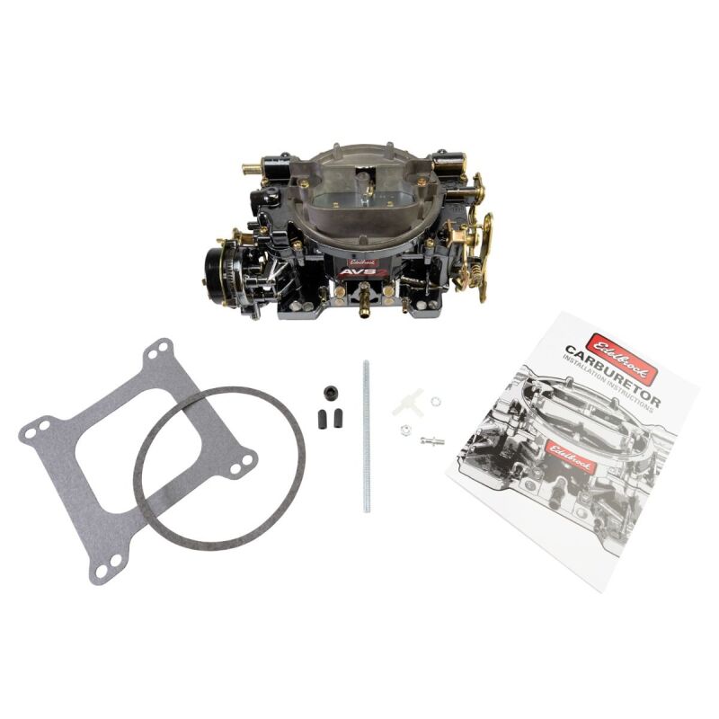 Edelbrock Carburetor AVS2 Series 650 CFM Electric Choke - Black Plasma Finish