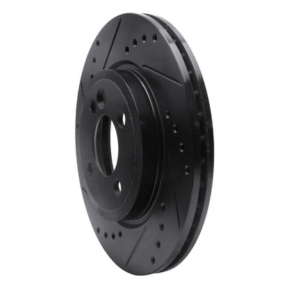 R1 Concepts R1 02-08 Mini Cooper (Excl Clubman) Front Left Drilled & Slotted Black Brake Rotor