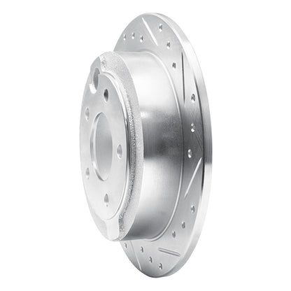 R1 Concepts R1 95-02 Mazda Millenia Rear Right Drilled & Slotted Silver Brake Rotor