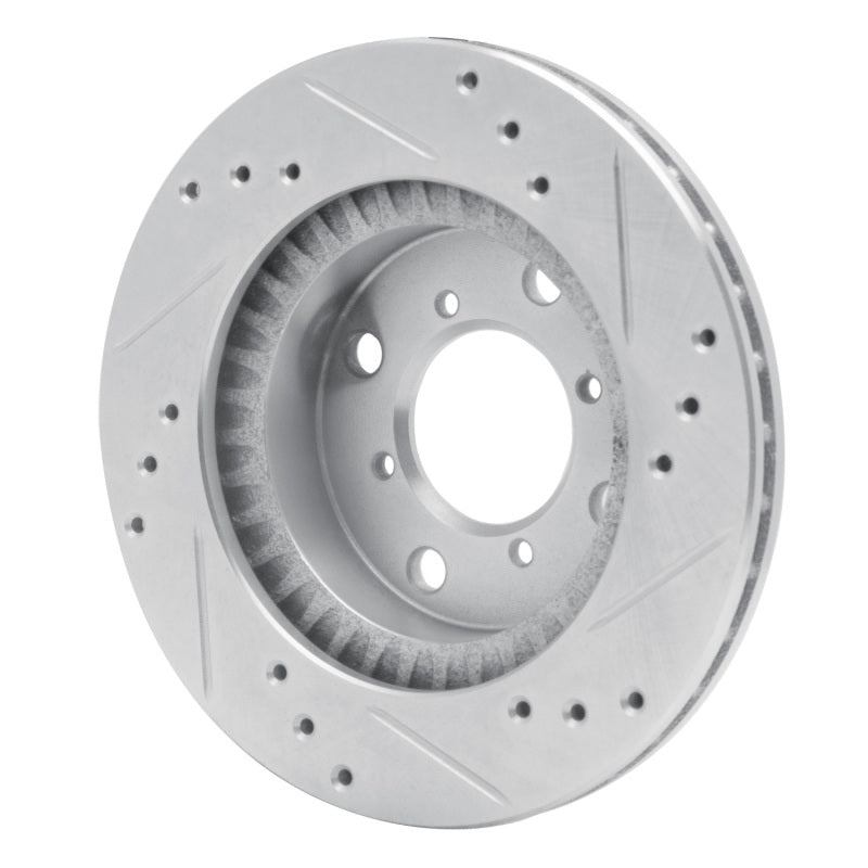R1 Concepts R1 95-02 Suzuki Esteem Front Left Drilled & Slotted Silver Brake Rotor