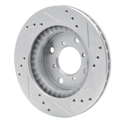 R1 Concepts R1 95-02 Suzuki Esteem Front Left Drilled & Slotted Silver Brake Rotor