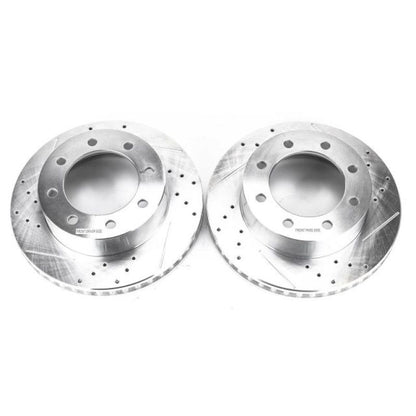 PowerStop Power Stop 10-12 Ford F-450 Super Duty Front Drilled & Slotted Rotor - Pair