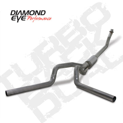 Diamond Eye Performance Diamond Eye KIT 4in Turbo Back DUAL SS: 94-02 DODGE CUMMINS 5.9L