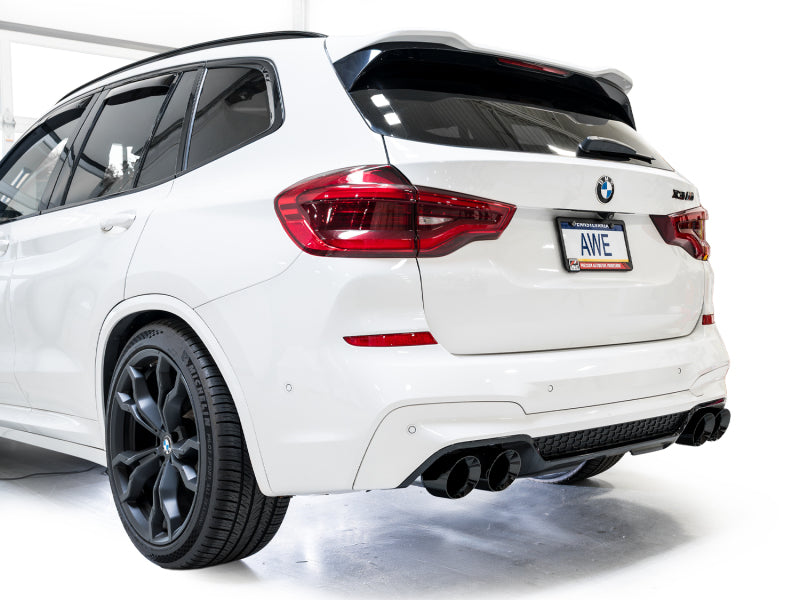 AWE Tuning 20-25 BMW X3 M/M Comp (F97) AWD SwitchPath Axle-Back Exhaust - Diamond Black Tips