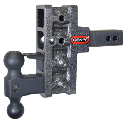 GEN-Y Hitch Gen-Y Mega Duty 2in Shank 5in Offset Drop 1.5K TW 10K Hitch w/GH-031 Dual-Ball/GH-032 Pintle Lock