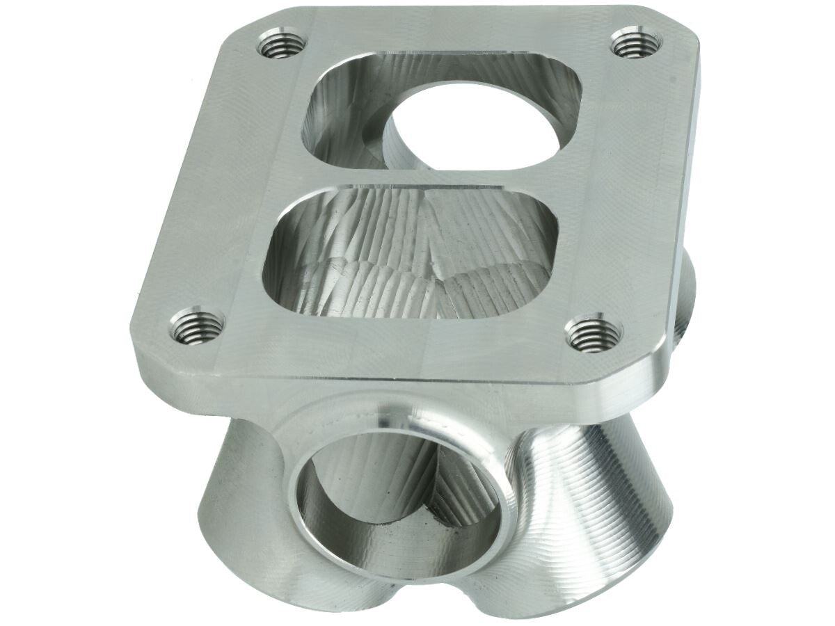 Turbozentrum 118048 4-Cyl. CNC stainless steel turbo manifold collector T4 Twinscroll with 2x Wastegate ports