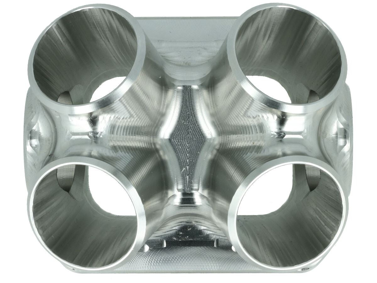 Turbozentrum 118048 4-Cyl. CNC stainless steel turbo manifold collector T4 Twinscroll with 2x Wastegate ports