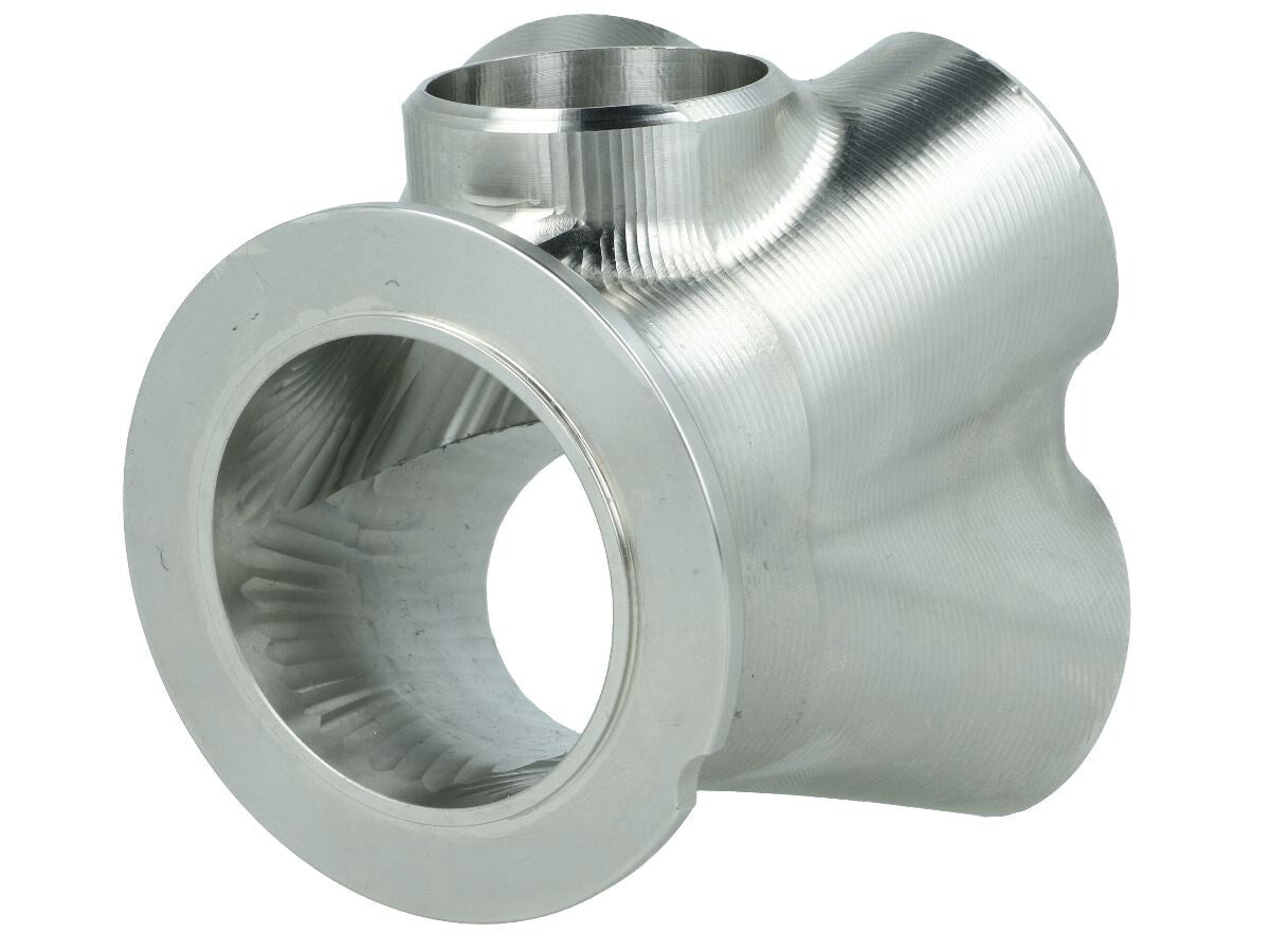 Turbozentrum 119316 4-Cyl. CNC stainless steel V-Band collector for BorgWarner EFR turbochargers - with 38mm Wastegate port