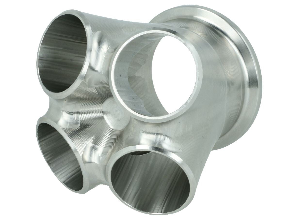Turbozentrum 119313 4-Cyl. CNC stainless steel V-Band collector for Garrett GTX30 / GTX35 / G25 - without Wastegate port