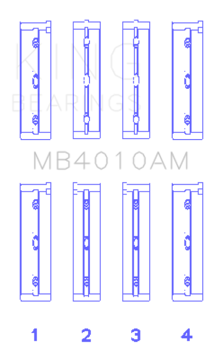 King Engine Bearings Isuzu 6VD1 3.2L (Size +0.75) Main Bearing Set