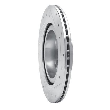 R1 Concepts R1 16-25 Dodge Attitude (Mexico) Front Left Drilled & Slotted Silver Brake Rotor