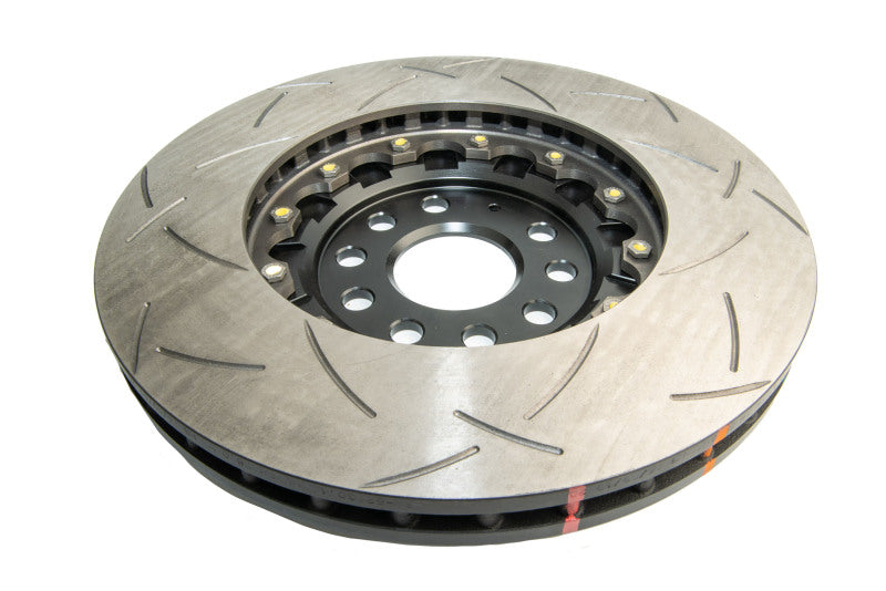 DBA 13-17 VW Golf R (MK7) 5000 Fully Assembled 2-Piece Rotor Black Hat T3 Slotted KP Front