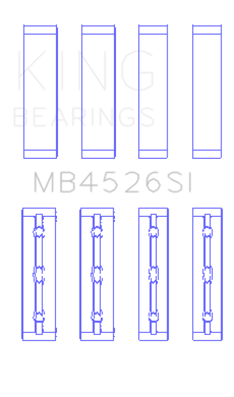 King Engine Bearings Toyota 1GR-FE (Size +0.25mm) Crankshaft Main Bearing Set